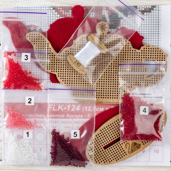 DIY Beaded embroidery on wood kit