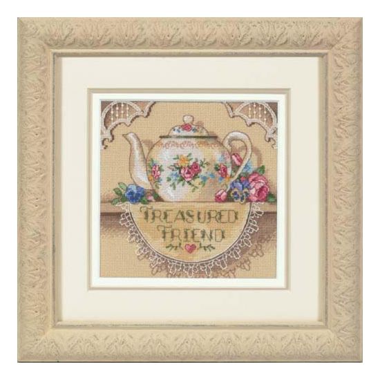 DIY "Treasured Friend Teapot" 5.9"x5.9"