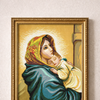 DIY Cross Stitch Kit with Printed canvas "Wandering Madonna"
