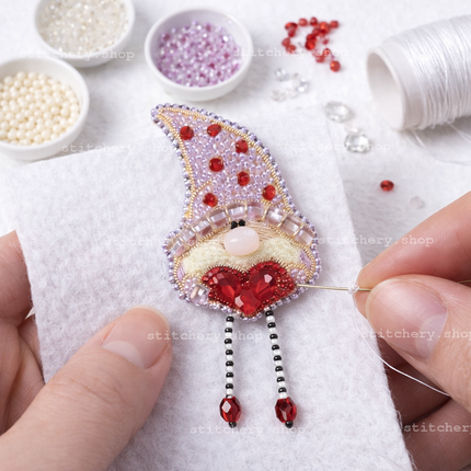 Beadwork kit for creating broоch ""