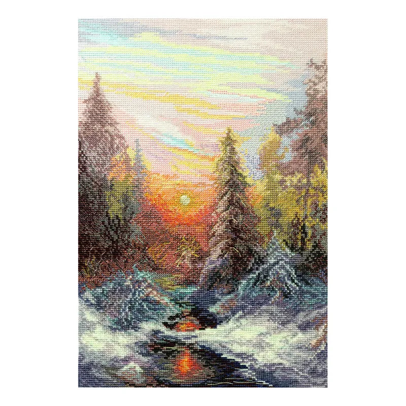 DIY Counted Cross Stitch Kit "Kiss of the winter sun"