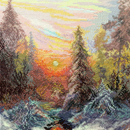 DIY Counted Cross Stitch Kit "Kiss of the winter sun"