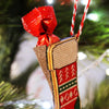 DIY cross stitch kit on wood "Awake", Christmas tree toy