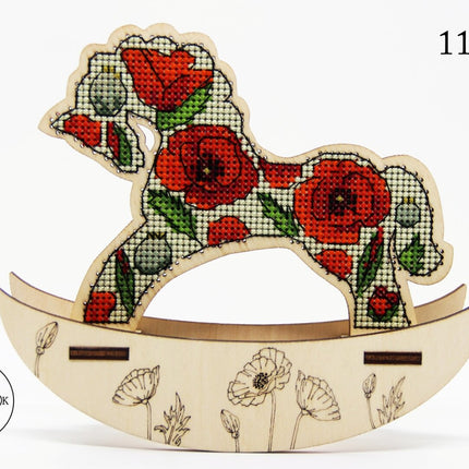 🎠 DIY Counted Cross Stitch Kit Rocking Horse "Poppy"