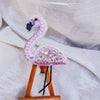 Beadwork kit for creating broоch "Flamingo"