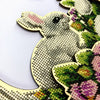 DIY Beaded Door Wreath Kit "Easter bunny" Embroidery on wood, Home decoration