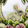 DIY Beaded Door Wreath Kit "Easter bunny" Embroidery on wood, Home decoration