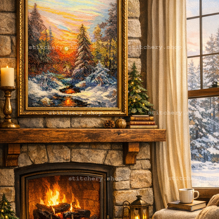 DIY Counted Cross Stitch Kit "Kiss of the winter sun"