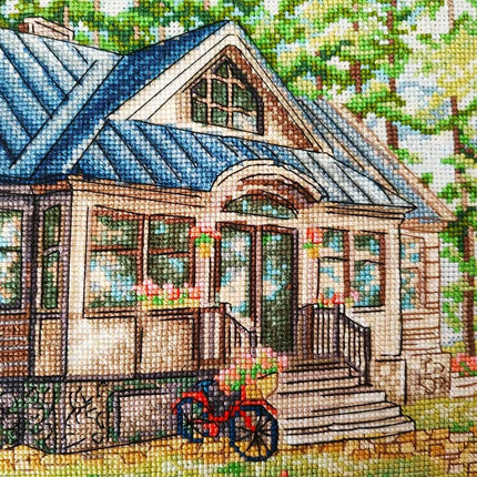 DIY Counted Cross Stitch Kit "Rest at the lake"