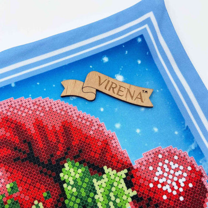 DIY Bead embroidery cushion cover kit "Christmas gnome "