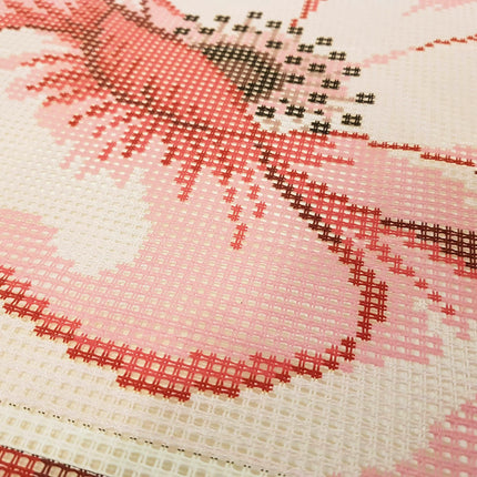 Cross Stitch Pillow Kit "Pink Flower"
