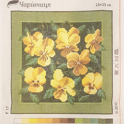 DIY Cross Stitch Kit "Cross Stitch Kit  (E-27 + threads)" with Printed Tapestry Canvas