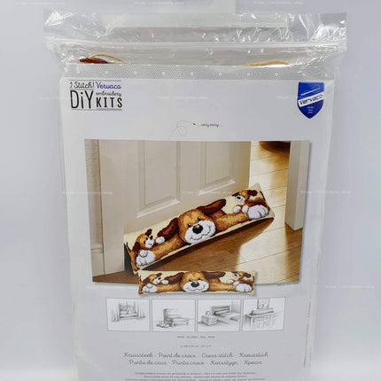 DIY Cross Stitch Cushion Kit "Dog", Draft stopper kit
