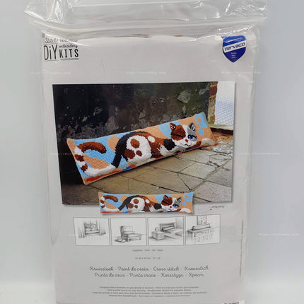 DIY Cross Stitch Cushion Kit "Cat", Draft stopper kit