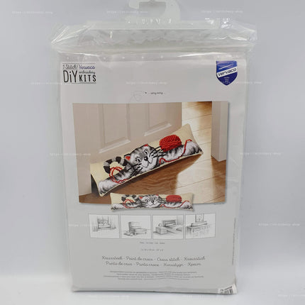DIY Cross Stitch Cushion Kit "Cat", Draft stopper kit