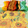 DIY Cross Stitch Kit "13 Sunflowers, V. van Gogh" with Printed Tapestry Canvas, 15.7"x19.7" / 40х50 cm