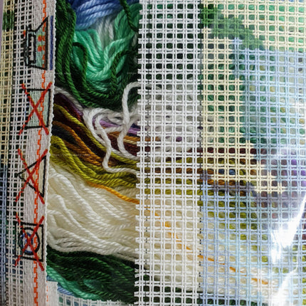 Cross Stitch Pillow Kit "Clematis"