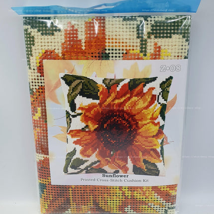 Cross Stitch Pillow Kit "Sunflower"