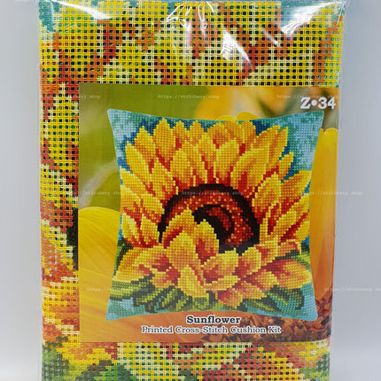 Cross Stitch Pillow Kit "Sunflower"