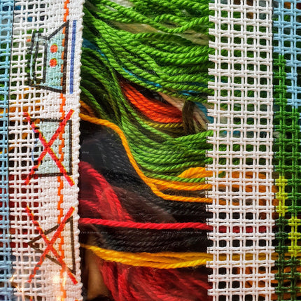 Cross Stitch Pillow Kit "Peacock Butterfly"