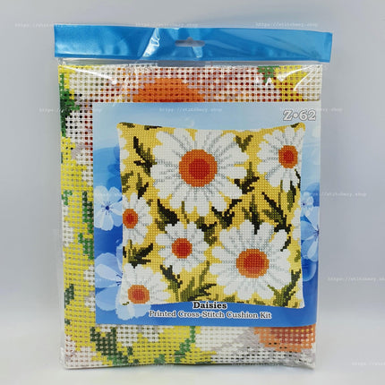Cross Stitch Pillow Kit "Daisies"