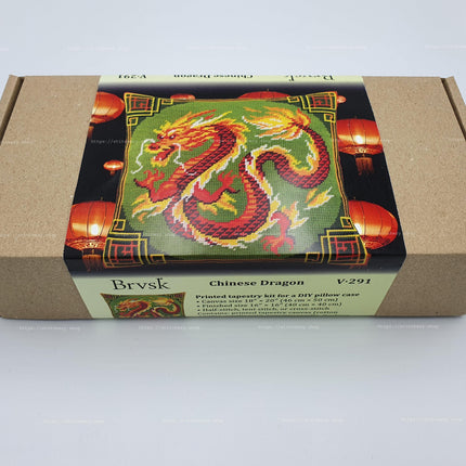 Needlepoint Pillow Kit "Chinese Dragon"