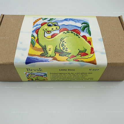 Needlepoint Pillow Kit "Little Dino"