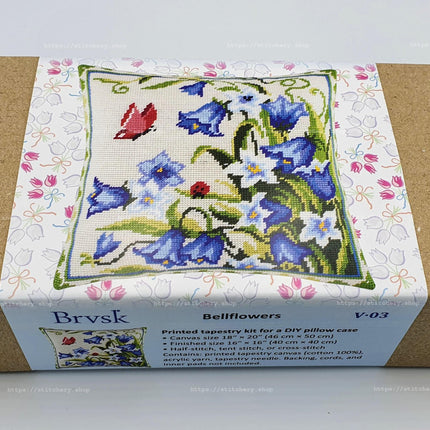 Needlepoint Pillow Kit "Bellflowers"