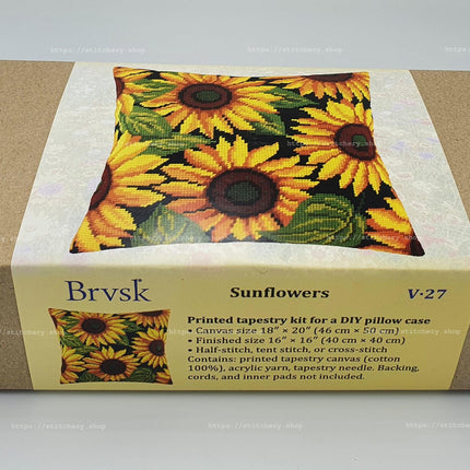 Needlepoint Pillow Kit "Sunflowers"