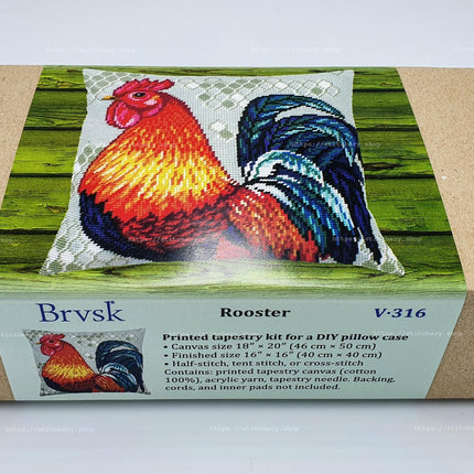 Needlepoint Pillow Kit "Rooster"
