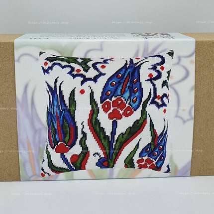 Needlepoint Pillow Kit "Turkish Tulips"