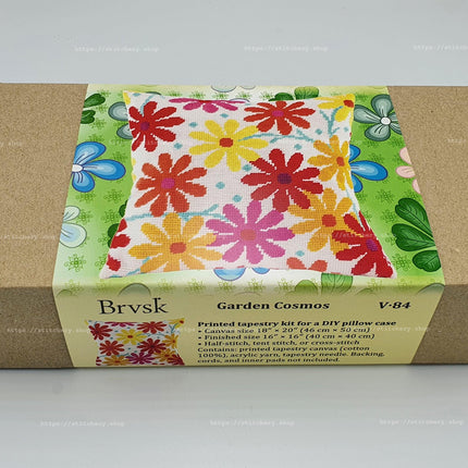 Needlepoint Pillow Kit "Garden Cosmos"