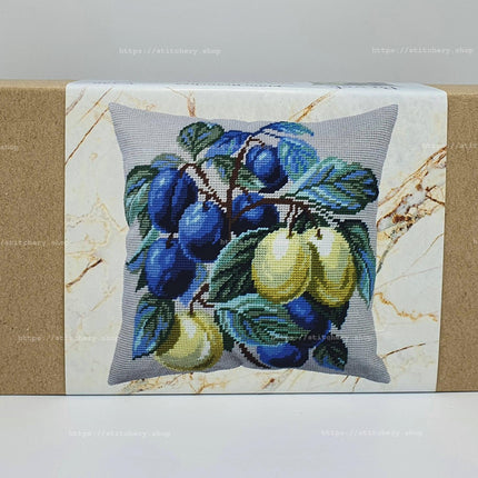 Needlepoint Pillow Kit "Plum Branches"