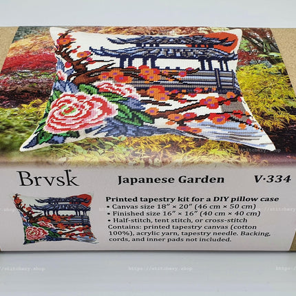 Needlepoint Pillow Kit "Japanese Garden"