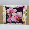 Needlepoint Pillow Kit "Pink Orchids"