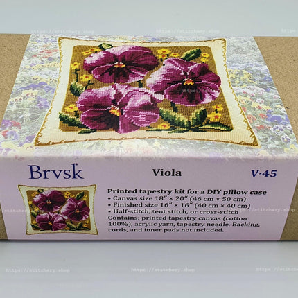 Needlepoint Pillow Kit "Viola"