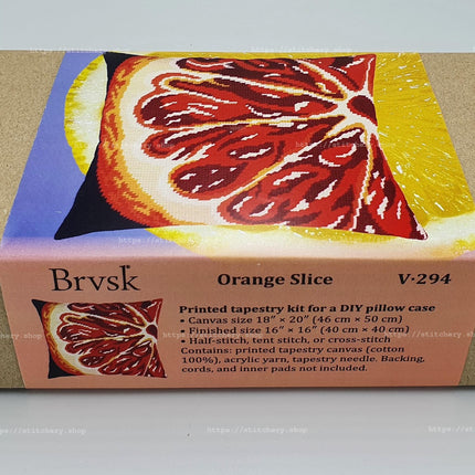 Needlepoint Pillow Kit "Orange Slice"