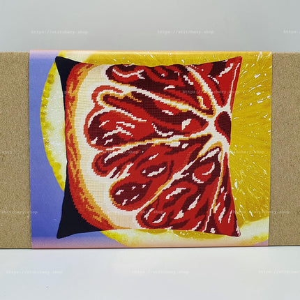 Needlepoint Pillow Kit "Orange Slice"