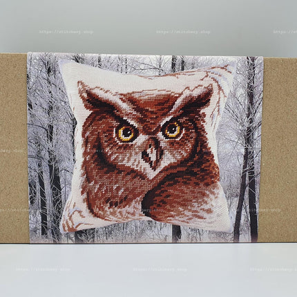 Needlepoint Pillow Kit "Eagle-Owl"