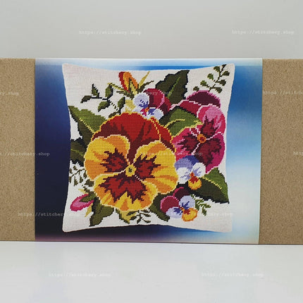 Needlepoint Pillow Kit "Violas"