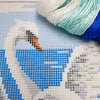 DIY Cross Stitch Kit "Swans" with Printed Tapestry Canvas