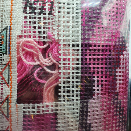 Cross Stitch Pillow Kit "Rose Swirl"