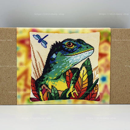 Needlepoint Pillow Kit "Lizard"