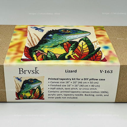 Needlepoint Pillow Kit "Lizard"