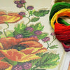 DIY Cross Stitch Kit "Poppies and blackberries" with Printed Tapestry Canvas