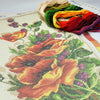DIY Cross Stitch Kit "Poppies and blackberries" with Printed Tapestry Canvas