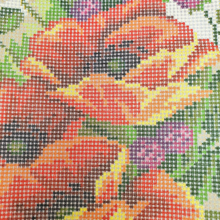 DIY Cross Stitch Kit "Poppies and blackberries" with Printed Tapestry Canvas
