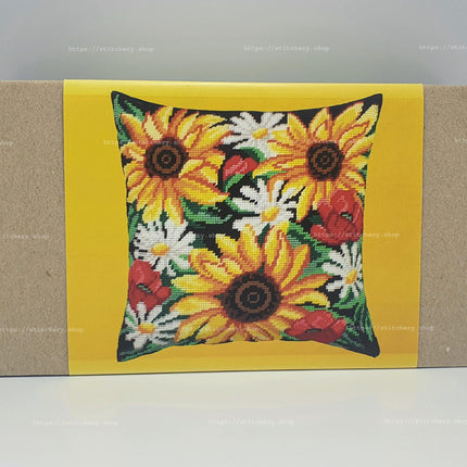 Needlepoint Pillow Kit "Summer Flowers"