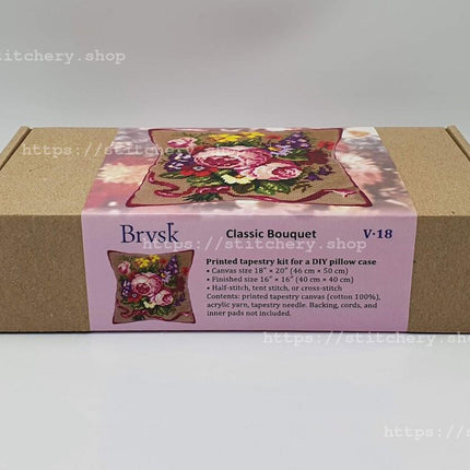 Needlepoint Pillow Kit "Classic Bouquet"