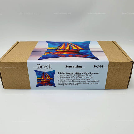 Needlepoint Pillow Kit "Sunsetting"